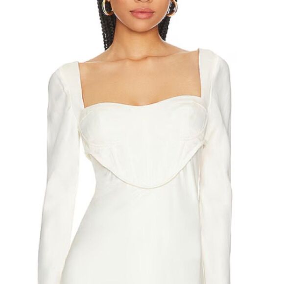 NWT LPA Revolve Iris Corset Maxi Dress in Ivory Medium - Picture 3 of 16